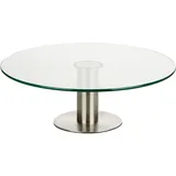 Подставка для торта стекло,сталь D=30,H=11см прозр.,металлич.