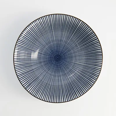 Салатник «Сендан» фарфор 1л D=188,H=78мм голуб.,белый, изображение 2