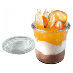 Buffet container with lid[12pcs] glass 140ml D=6,H=7cm