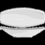 Салатник «Кунстверк» лодочка фарфор 460мл ,H=55,L=300,B=120мм белый