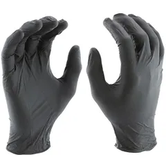 Gloves size (L) powder-free 50 pairs (100 pcs) nitrile  black