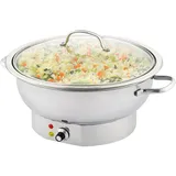 Мармит электрический с крышкой 50/60Гц сталь,стекло 3,8л D=30,H=23,5см 500вт металлич.,прозр.