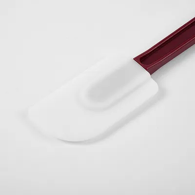 Лопатка жаропрочная силикон ,L=252/86,B=50мм белый,красный, изображение 2