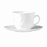 Блюдце «Трианон» стекло D=13см белый