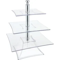 Shelf 3-tier 20/25/30cm  polycarbonate , H=39cm