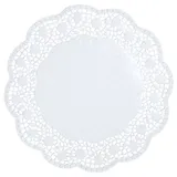 Настольные подкладки кружевные[100шт] бумага D=18,L=18,B=18см белый