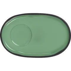 Блюдце «Карактэр» керамика ,H=12,L=135,B=83мм изумруд., изображение 3