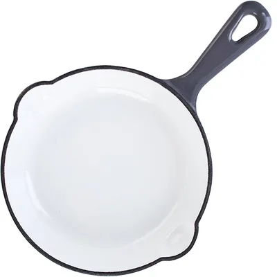 Сковорода порционная чугун 450мл D=160,H=35мм серый,белый, изображение 3