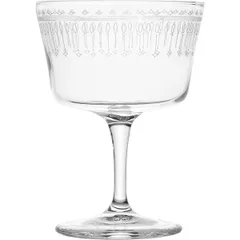 Champagne saucer “Novecento Art Deco”  glass  220 ml  D=90, H=124mm  clear.