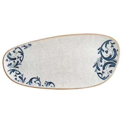 Блюдо для подачи «Виенто» фарфор ,L=36,B=16см белый,синий