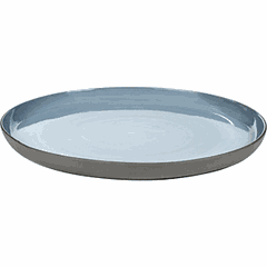 Блюдо «Даск» керамика D=317,H=25мм серый,голуб.