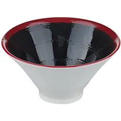 Salad bowl porcelain D=15cm black,red