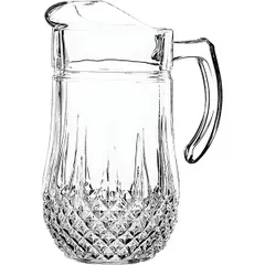 Jug “Longchamp”  christened glass  1.5 l , H=22, L=17.3 cm  clear.