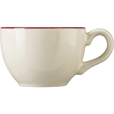 Чашка кофейная «Кларет» фарфор 85мл D=65,H=50,L=85мм бежев.,бордо, изображение 3