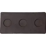 Блюдо для подачи «Базальт» керамика ,L=25,B=12см черный,матовый