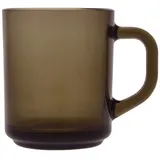Кружка стекло 250мл коричнев.,полупрозр.