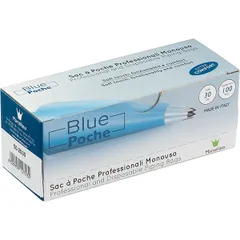 Мешок кондитерский одноразовый 80микрон[100шт] полиэтилен ,L=30см голуб., изображение 3