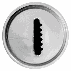 Насадка кондитерская «Широкая полоска» сталь нерж. D=22,H=30мм металлич.