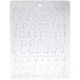 Форма для шоколада «Английский алфавит» [67 ячеек] полиэтилен ,L=24,B=18,5см