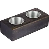 Набор соусников на подставке[2шт] дуб,алюмин. 80мл