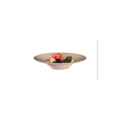 Тарелка «Нэро» пластик D=290,H=60,L=29,B=29мм бежев.