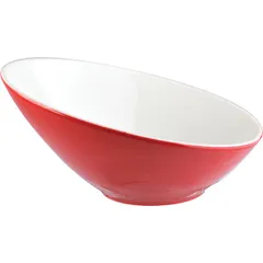 Salad bowl “Firenza red”  porcelain  335 ml  D=180, H=85mm  red, white