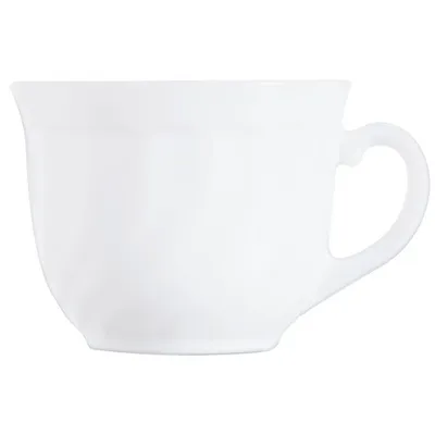 Чашка чайная «Трианон» стекло 280мл D=90,H=75мм белый, Объем по данным поставщика (мл): 280
