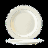 Тарелка «Рисепшн» стекло D=27см слон.кость,серый