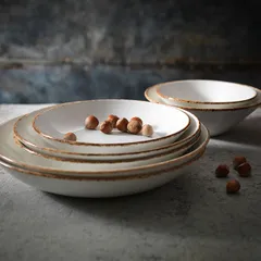 Салатник «Браун дэппл» фарфор 300мл D=14см белый,коричнев., изображение 3