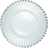 Тарелка пирожковая «Гелиос» стекло D=16см прозр.,платин.