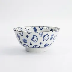 Салатник «Кэт Нэко» фарфор 0,5л D=15,H=7см белый,синий, изображение 3