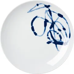 Dessert plate  porcelain  D=232, H=29mm  white, blue