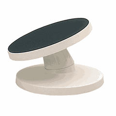 Cake stand rotating with tilt plastic D=23,H=14.3cm white