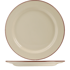 Plate “Claret”  porcelain  D=27cm  beige, burgundy