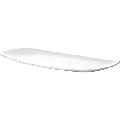 Блюдо «Опшенс» прямоугольное фарфор ,H=15,L=405,B=205мм белый, Форма: Прямоугольная, изображение 2