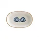 Блюдо сервировочное «Виенто» овальное фарфор ,L=100,B=65мм белый,синий