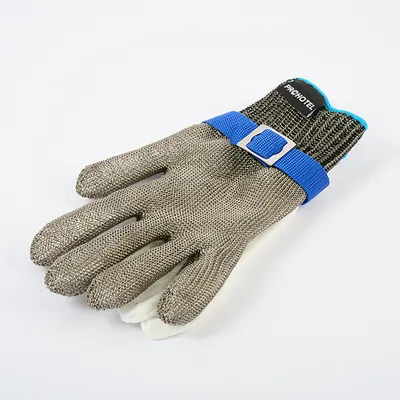 Перчатка защитная для разделки XXL сталь нерж. ,L=26,5,B=14см металлич.,синий