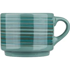 Tea cup “Tramontano”  porcelain  200 ml  D=80, H=65, L=105mm  malachite.