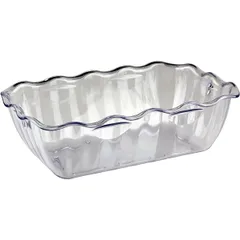 Salad bowl with wavy edges san-plastic 2l ,H=80,L=260,B=175mm transparent.