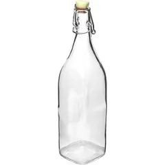Бутылка «Свинг» с пробкой стекло,пластик 1л D=90,H=315,L=75,B=75мм прозр.,разноцветн., изображение 2