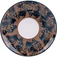 Блюдце «Аида» с декором фарфор D=14,5см коричнев.