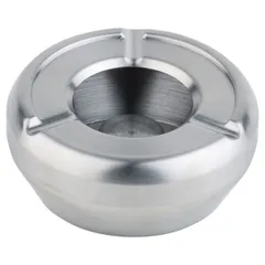 Ashtray stainless steel D=124,H=45mm metal.