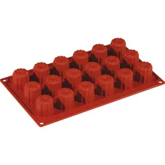 Confectionery mold “Mini-cannel” [18 cells]  silicone  D=35, H=35, L=295, B=175mm  brick.