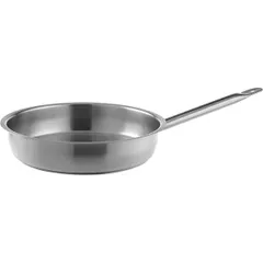 Frying pan stainless steel D=24,H=6,L=47cm metal.