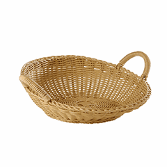 Wicker basket for bread with handles  polyprop.  D=36.5, H=12cm