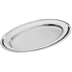 Oval serving dish  stainless steel  L=85, B=58cm  silver.