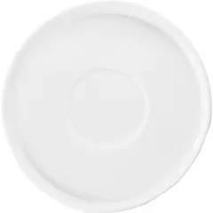 Saucer "Eggshell" with rim  porcelain  white