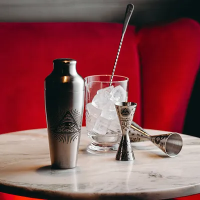 Джиггер «Афродита» 60/90 мл с рисунком сталь нерж. D=45,H=145мм серебрист., изображение 4