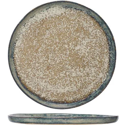 Тарелка «Бегона» керамика D=27,3см коричнев.,зелен.