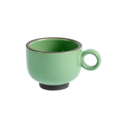 Чашка чайная «Блисс» фарфор 225мл D=85,H=65,L=115мм мятный, изображение 3